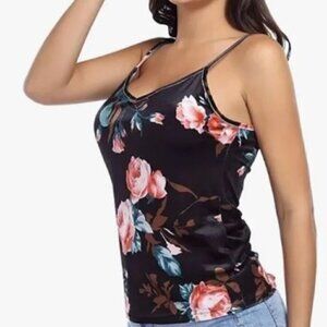 VELVET FLORAL CAMI TOP XL